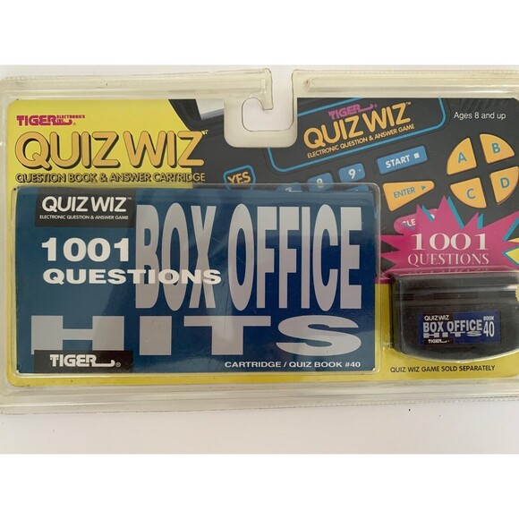 Tiger Electronics Quiz Wiz & 2 New Cartridges Box Office Hits/ Soap Opera - Picture 6 of 9